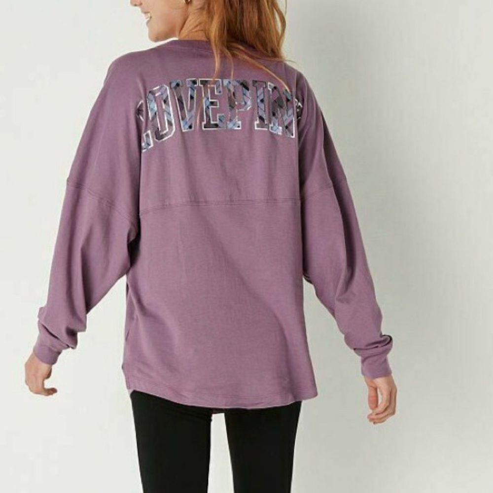 PINK Victoria's Secret Mauve Long-Sleeve Pullover Top